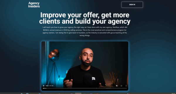 Shan Hanif – Agency Insiders Program: An In-Depth Review