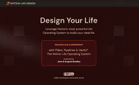 Master your productivity with August Bradley – Notion Life Design 2026. Build systems, goals, and habits to design your ideal life.